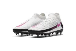 Nike Voetbalschoen Phantom GT Academy Dynamic Fit SG-PRO Anti-Clog Traction Wit/roze -Winkel voor professionele voetbaluitrusting 36654074 3