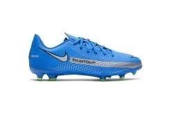 Nike Jr. Phantom GT Academy Voetbalschoen Blauw/zilver Kids