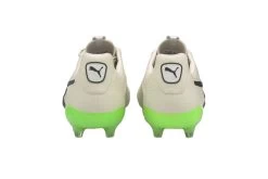Puma King Platinum 21 VGN FG/AG Voetbalschoen Ivory Glow/zwart/green Glare -Winkel voor professionele voetbaluitrusting 37092341 5