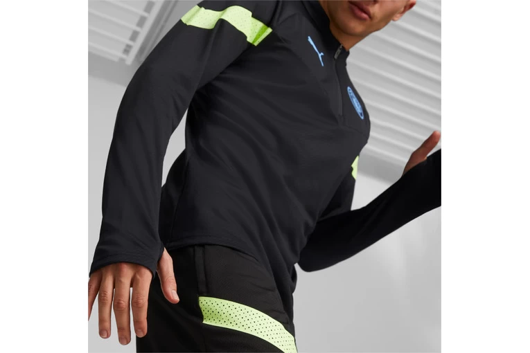 Puma Manchester City FC 22/23 1/4zip Trainingstop Zwart Heren 5 Puma Manchester City FC 22/23 1/4zip Trainingstop Zwart Heren - Afbeelding 5