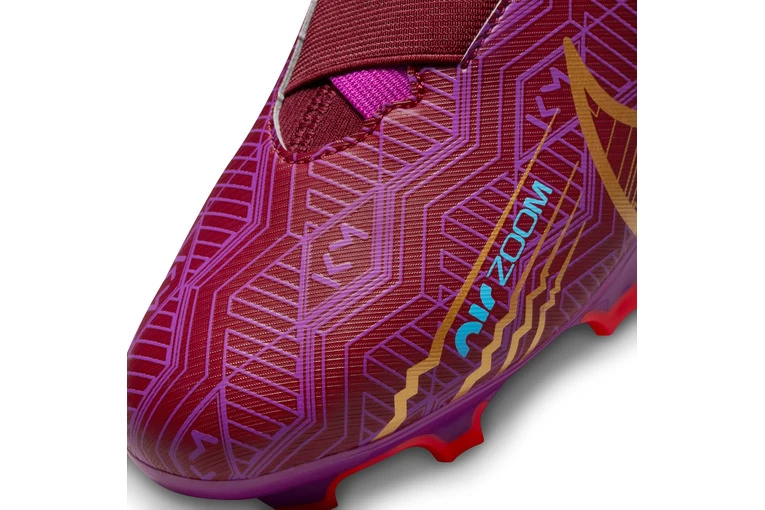 Nike Jr. Mercurial Zoom Vapor 15 Academy KM FG/MG Voetbalschoenen Dark Beetroot/mtlc Vivid Gold KIDS 5 Nike Jr. Mercurial Zoom Vapor 15 Academy KM FG/MG Voetbalschoenen Dark Beetroot/mtlc Vivid Gold KIDS - Afbeelding 5