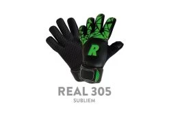 Real 305 Subliem Keepershandschoen Zwart/groen KIDS