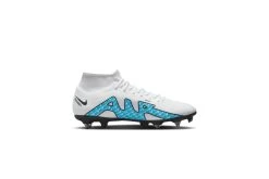 Nike Zoom Mercurial Superfly 9 Academy SG-Pro Anti-Clog Traction Voetbalschoenen Wit/Pink Blast/Baltic Blue Heren