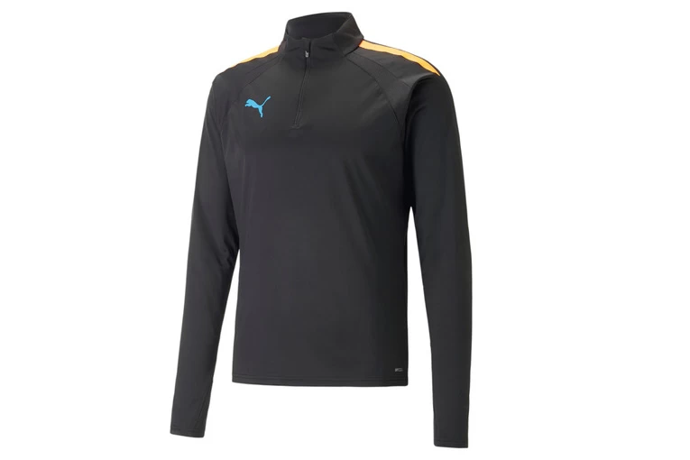 Puma TeamLIGA 1/4 Zip Top Zwart/ultra Orange Heren 1 Puma TeamLIGA 1/4 Zip Top Zwart/ultra Orange Heren