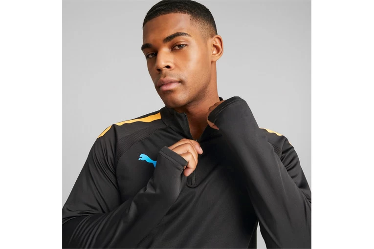 Puma TeamLIGA 1/4 Zip Top Zwart/ultra Orange Heren 2 Puma TeamLIGA 1/4 Zip Top Zwart/ultra Orange Heren - Afbeelding 2