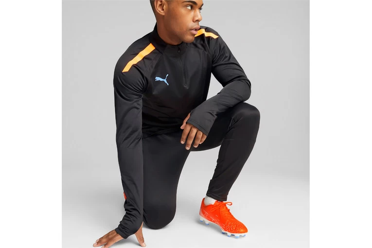Puma TeamLIGA 1/4 Zip Top Zwart/ultra Orange Heren 4 Puma TeamLIGA 1/4 Zip Top Zwart/ultra Orange Heren - Afbeelding 4