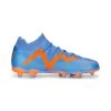Puma Jr. FUTURE Match Create FG/AG Voetbalschoen Blue Glimmer/oranje KIDS