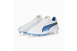 Puma KING ULTIMATE FG/AG Voetbalschoen Wit/blue Glimmer -Winkel voor professionele voetbaluitrusting 37112331 3