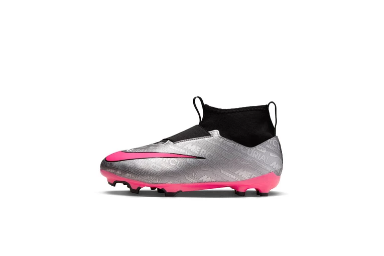 Nike Jr. Zoom Mercurial Superfly 9 Academy XXV MG Voetbalschoenen Metallic Silver/Zwart/Volt/Hyper Pink KIDS 2 Nike Jr. Zoom Mercurial Superfly 9 Academy XXV MG Voetbalschoenen Metallic Silver/Zwart/Volt/Hyper Pink KIDS - Afbeelding 2