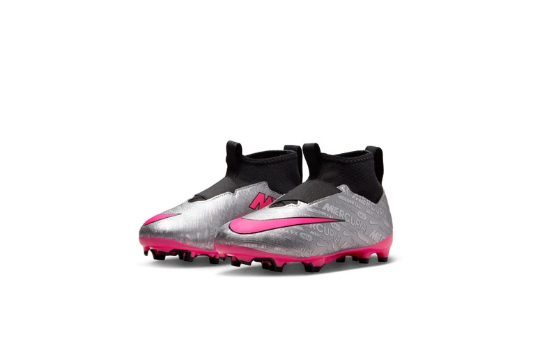 Nike Jr. Zoom Mercurial Superfly 9 Academy XXV MG Voetbalschoenen Metallic Silver/Zwart/Volt/Hyper Pink KIDS 3 Nike Jr. Zoom Mercurial Superfly 9 Academy XXV MG Voetbalschoenen Metallic Silver/Zwart/Volt/Hyper Pink KIDS - Afbeelding 3